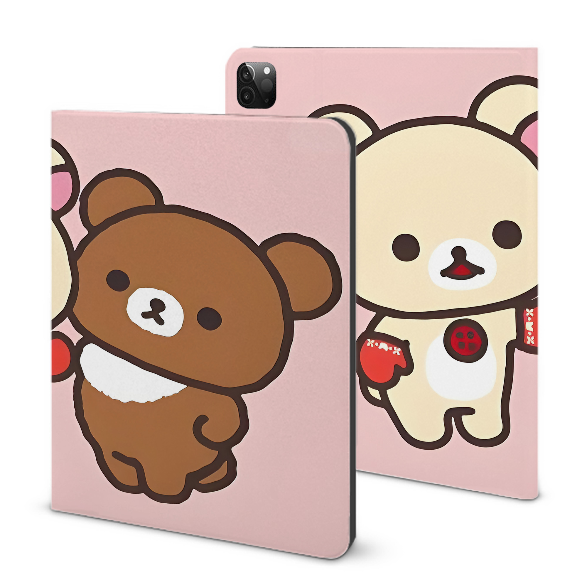 （画像用） リラックマ リラックマ キイロイトリ Rilakkuma Korilakkuma Kiiroitori IPadケース ペンホルダー付き ブックスタイルデザイン